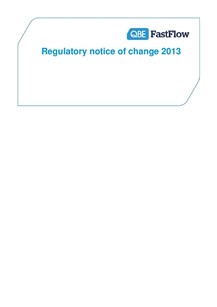 ARCHIVED - FastFlow Regulatory Notice of Change 2013 (PDF 168Kb)