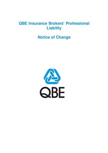 ARCHIVED - NJPK120816 QBE Insurance Brokers' Professional Liability Notice of Change