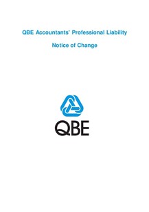 ARCHIVED - NJPP120816 QBE Accountants' Professional Liability Notice of Change