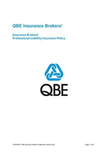 ARCHIVED - PJPK050517 QBE Insurance Brokers Professional Liability Policy