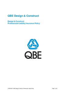 ARCHIVED - PJPE050517 QBE Design and Construct Professional Liability Policy