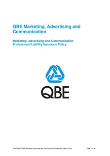 ARCHIVED - PJMF050517 QBE Marketing Advertising and Communication Professional Liability