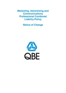 ARCHIVED - NJME250518 QBE Marketing Advertising and Comm Professional Combined Liability Notice of Change