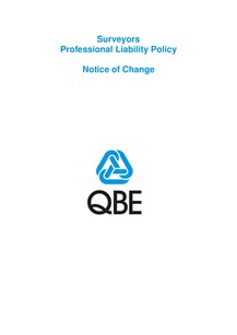ARCHIVED - NJPL250518 QBE Surveyors' Professional Liability Notice of Change