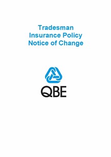 ARCHIVED - NTRA111119 Tradesman Insurance Policy (Imarket) Notice of Change