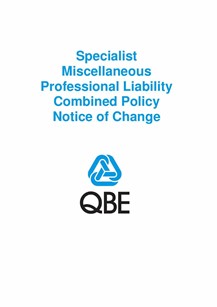 ARCHIVED - NJPU100520 Specialist Miscellaneous Professional Liability Combined Notice of Change