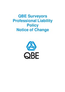 NJPL070121 QBE Surveyors Professional Liability Policy Notice of Change