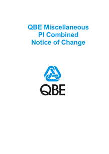 NJPU021123 QBE Specialist Miscellaneous PI Combined Wording Notice Of Change