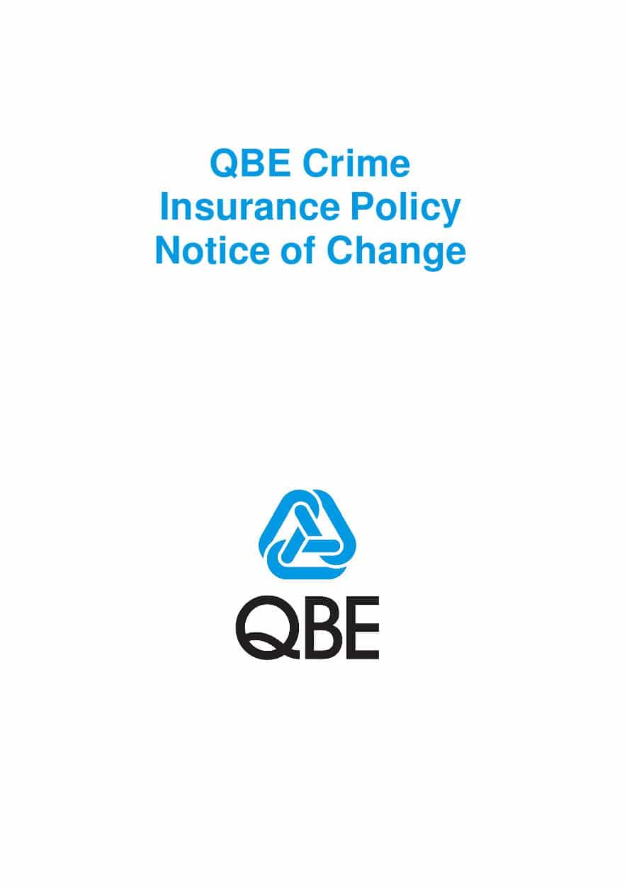 NCRS060321 QBE Crime Insurance Notice of Change
