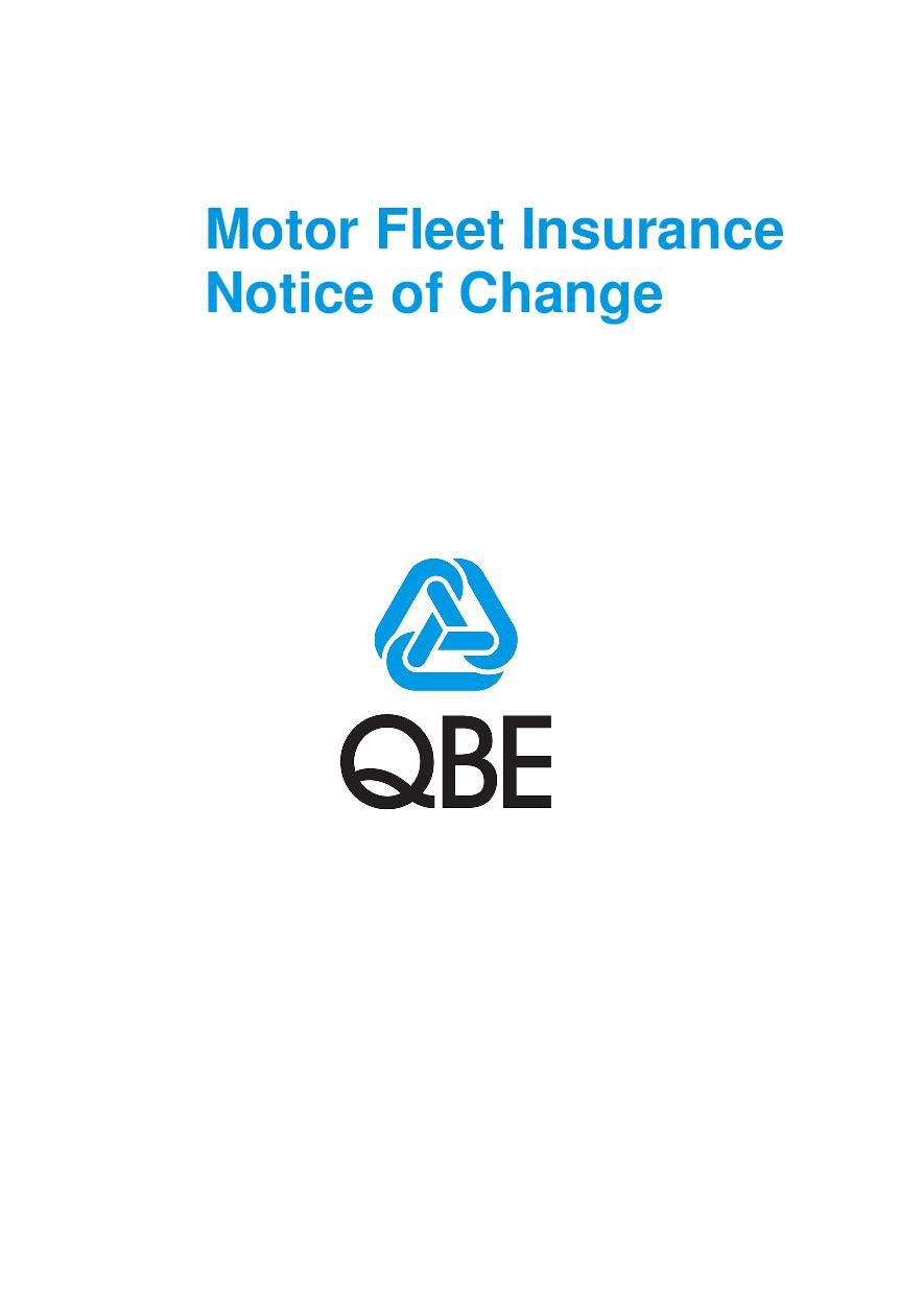 NFLT010121 Motor Fleet UK Insurance - Notice of Change