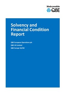 QBE European Operations Single Group Solvency and Financial Condition Report - 2020