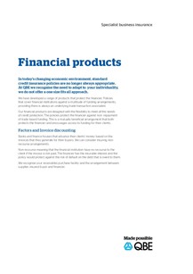 Financial Products - Summary Sheet