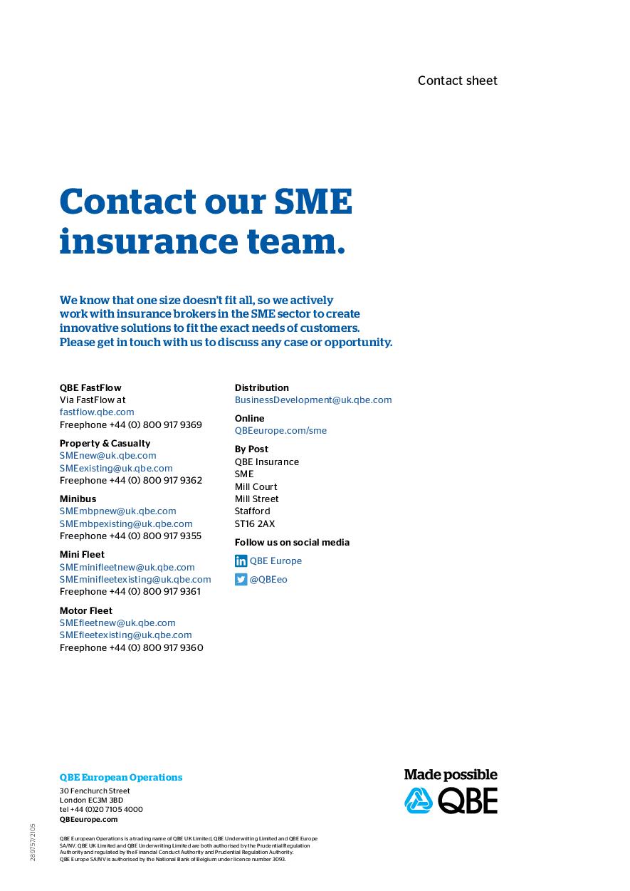 Contact our SME insurance team