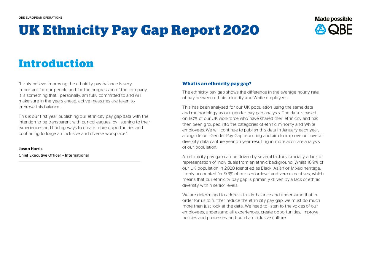 UK Ethnicity Pay Gap Report 2020