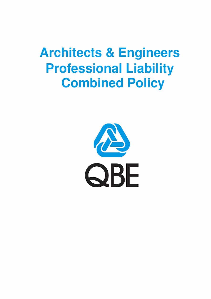 PJAS011021 QBE Architects & Engineers Professional Liability Combined Policy