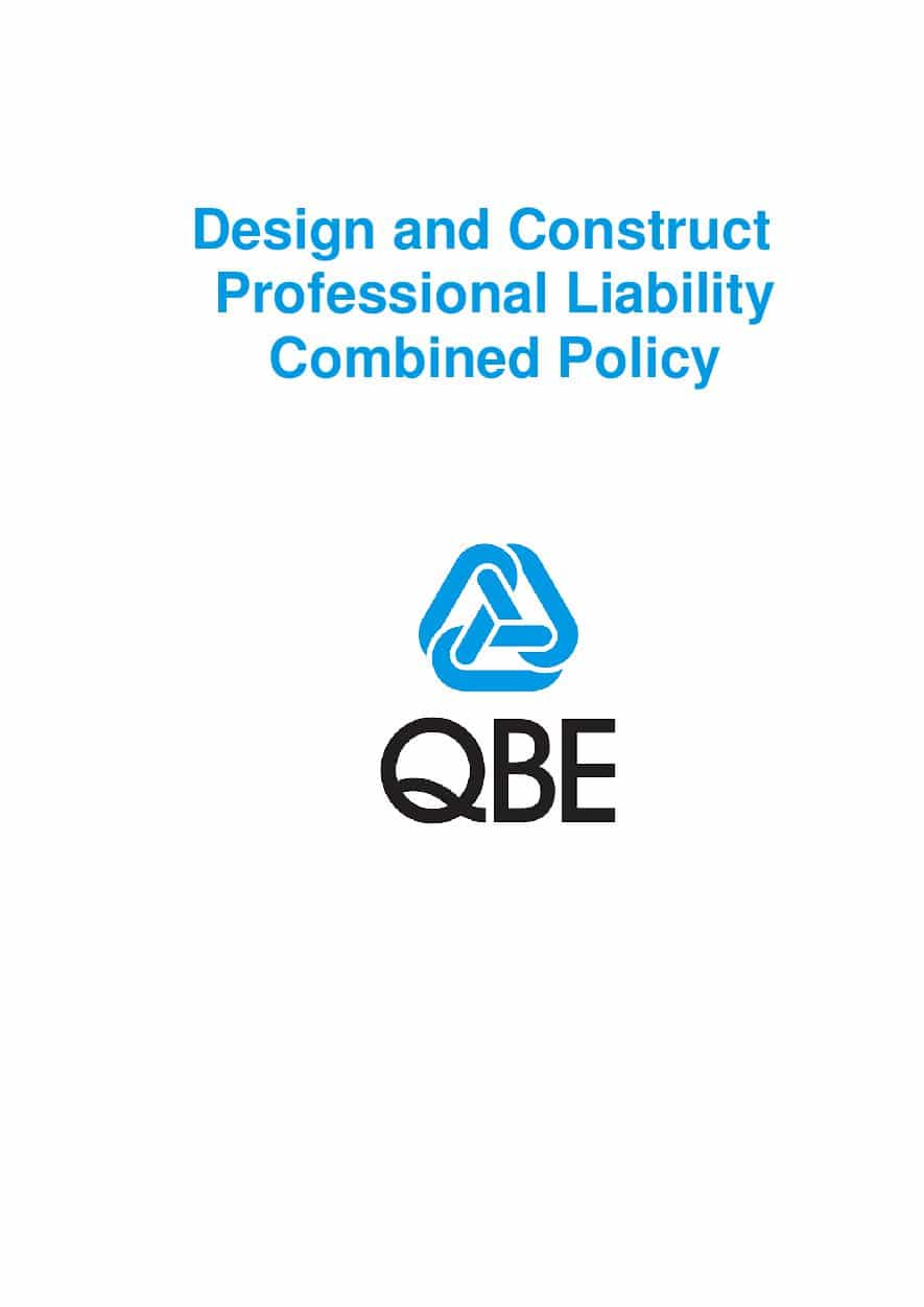 PJDD011021 QBE Design & Construct Professional Liability Policy