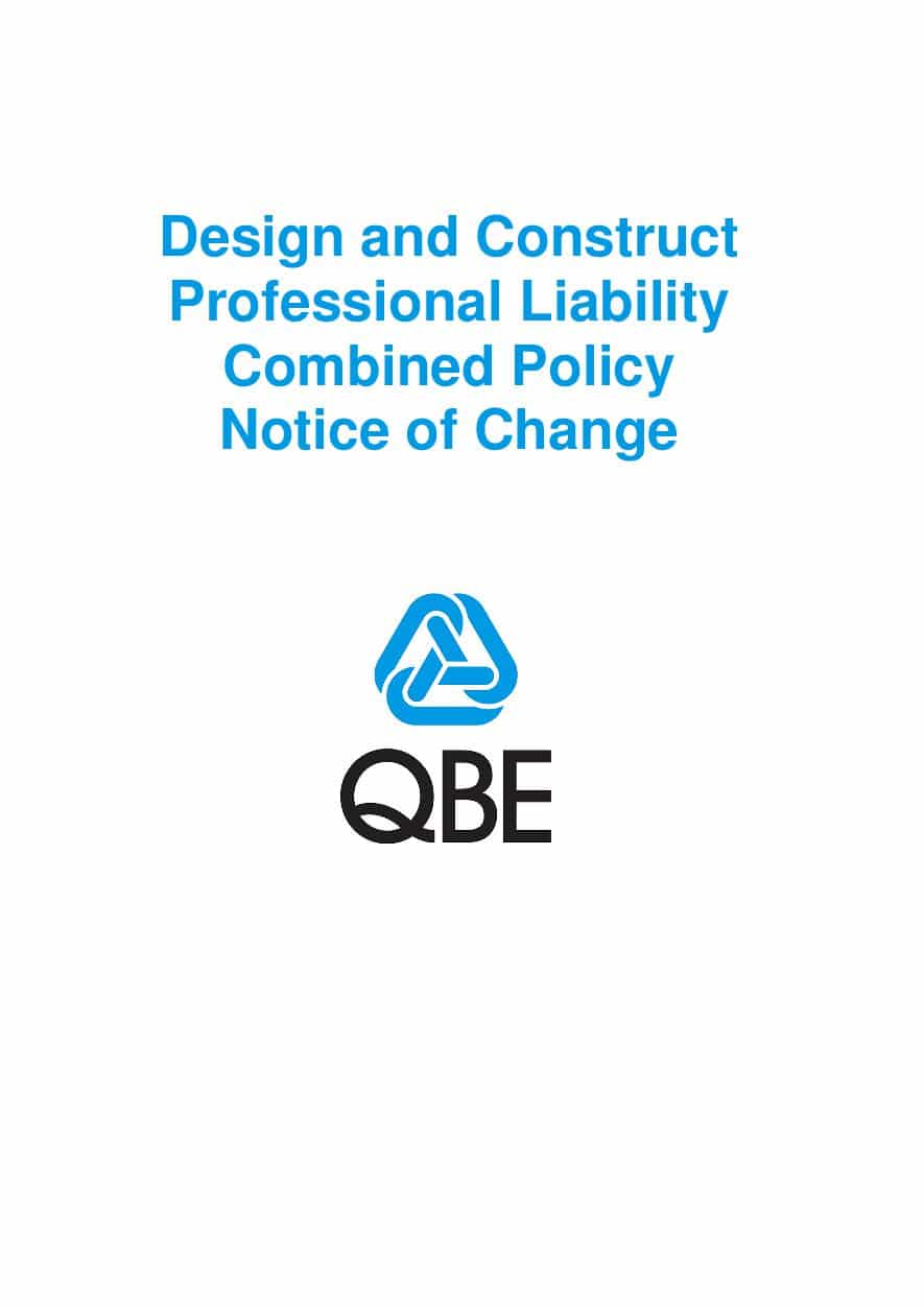 NJDD011021 Design and Construct Professional Liability Combined Notice of Change