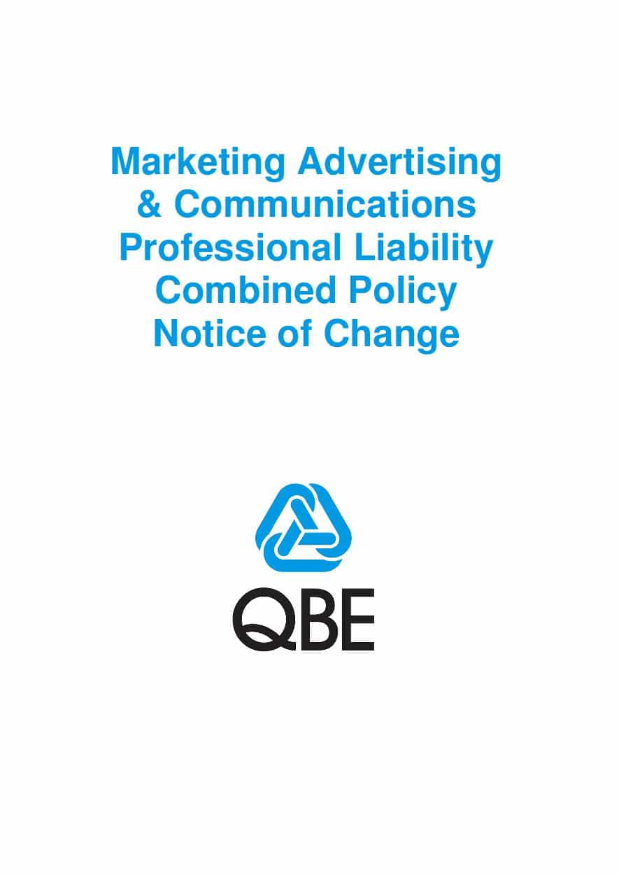 NJME011021 Marketing Advertising & Communications Professional Liability Combined Notice of Change