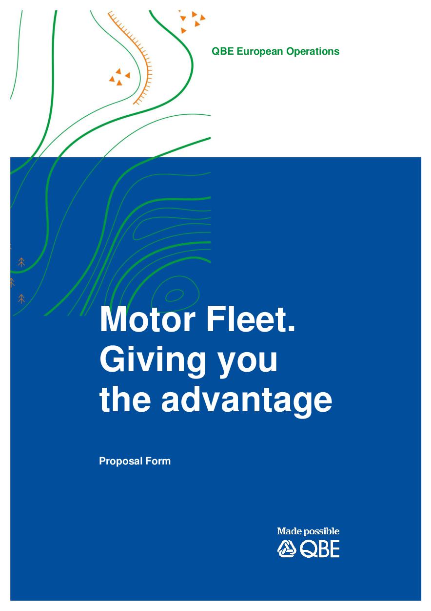 Motor Fleet Proposal Form 011221