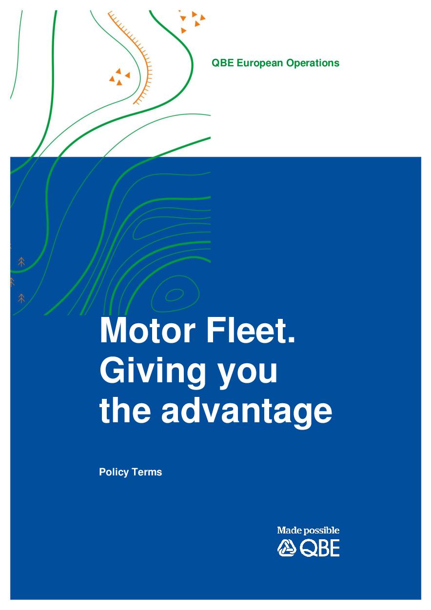 PFLT011221 – Motor Fleet Insurance Policy