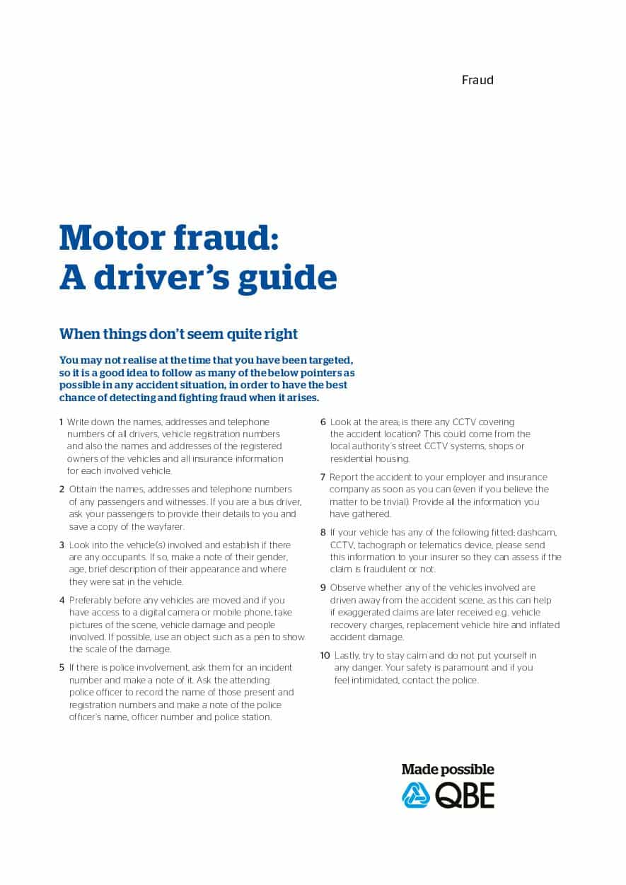 Motor Fraud - A Drivers Guide
