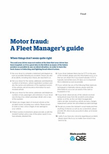 Motor Fraud - A fleet manager's guide