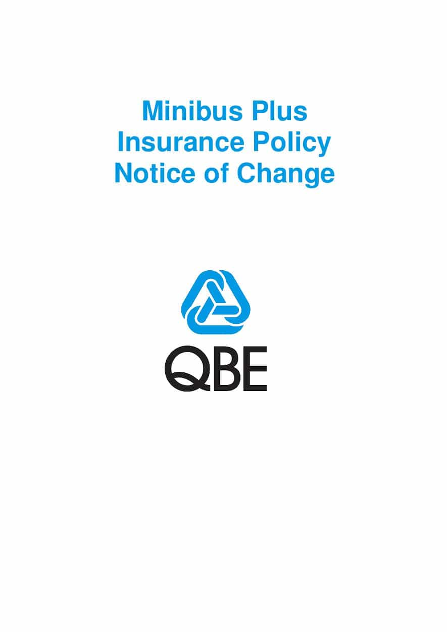 NMBP011221 Minibus Plus Insurance - Notice of Change