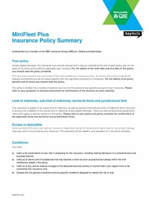 KMFP011221 MiniFleet Plus Insurance Summary