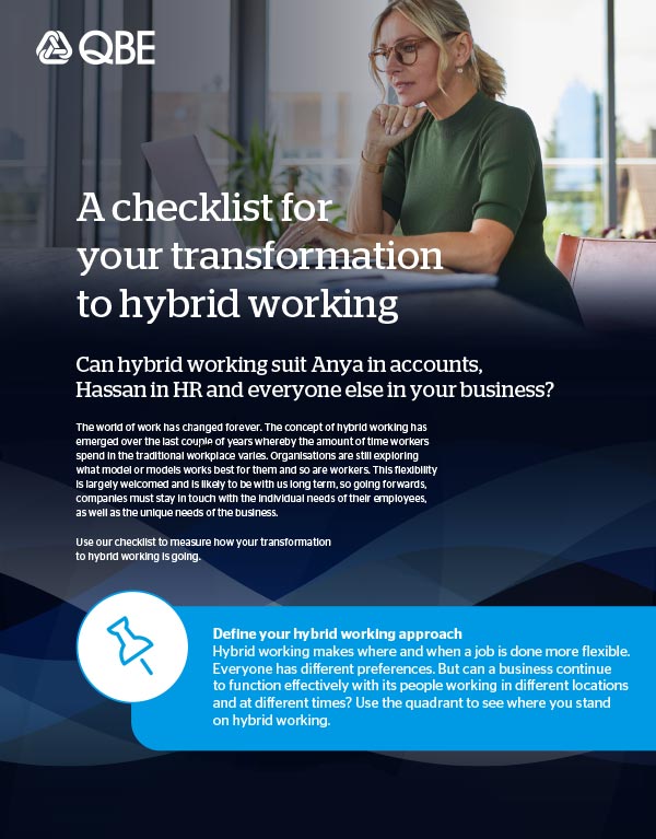 A checklist for your transformation to hybrid working