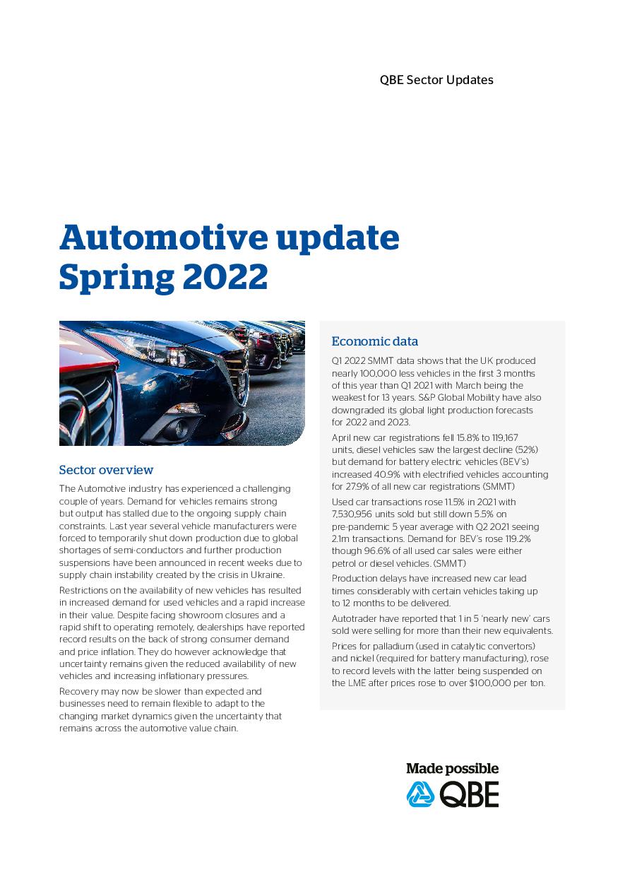 Automotive update Spring 2022
