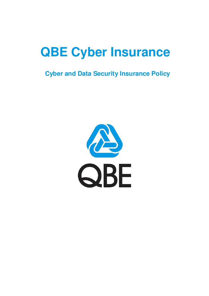 PCYS010422 QBE Cyber Insurance Policy