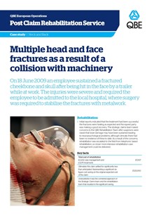 Multiple head and face fractures as a result of collision with machinery (PDF 1.6Mb)