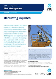 Construction - Reducing injuries (PDF 483Kb)