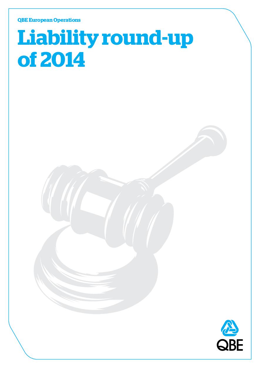 QBE Issues Forum - Liability Round-up of 2014 (PDF 1.1Mb) 
