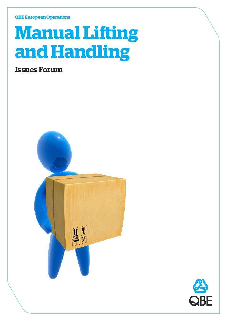 QBE Issues Forum - Manual Lifting and Handling (PDF 1.9Mb) 