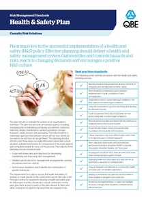 Health & Safety Plan (PDF 135Kb)