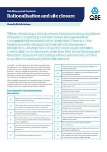 Rationalisation and Site Closure (PDF 135Kb) 