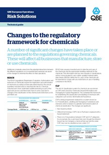 Changes to the regulatory framework for chemicals (PDF 250Kb) 