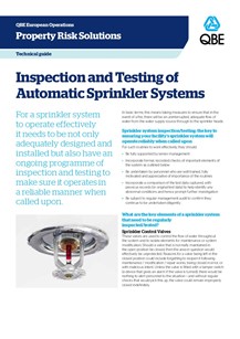 Inspection and Testing of Automatic Sprinkler Systems (PDF 102Kb) 