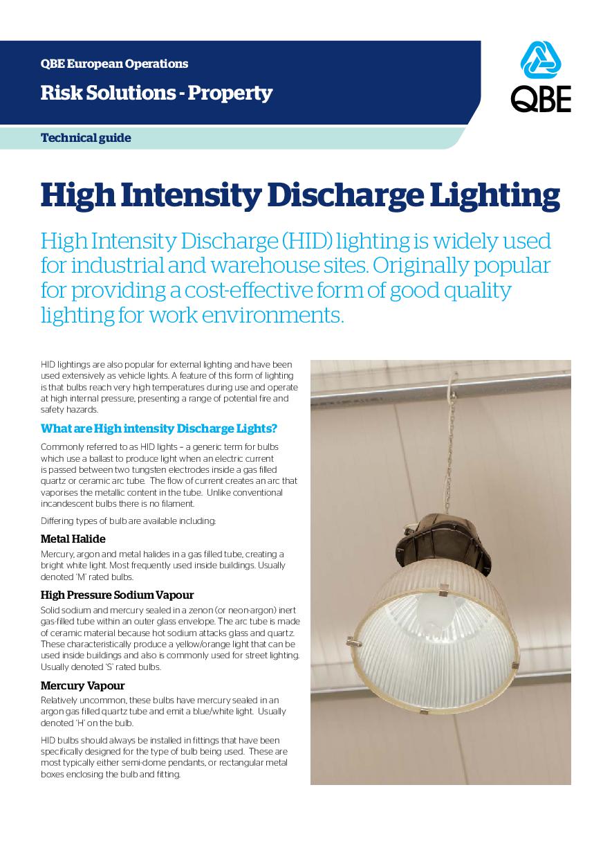High Intensity Discharge Lighting (PDF 344Kb) 