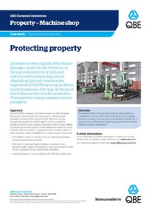 Property Property – Machine Shop 'Spot' Sprinkler Protection (PDF 422Kb) 