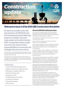 Construction Newsletter - Issue 3 2015 (PDF 476Kb) 
