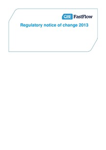 ARCHIVE - Notice to Brokers - FastFlow Regulatory Notice of Change 2013