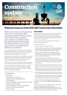 Construction Newsletter - Issue 2 2015 (PDF 311Kb) 