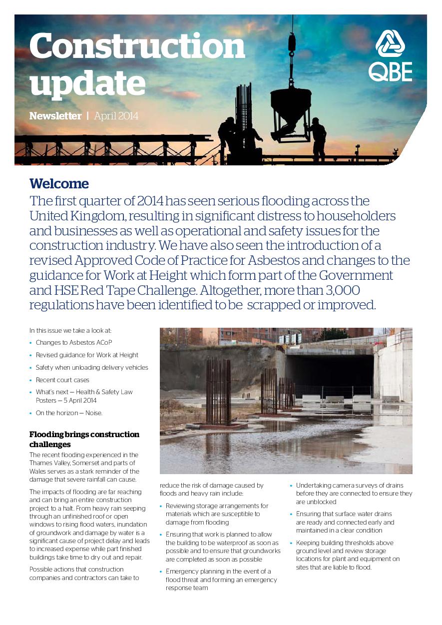 Construction Newsletter - April 2014 (PDF 977Kb) 