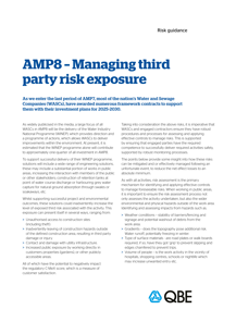 AMP8 – Managing third party risk exposure