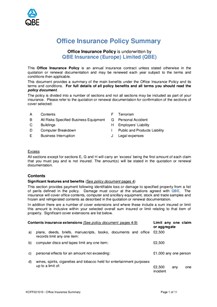 ARCHIVE - KOFF021010 Office Insurance Summary