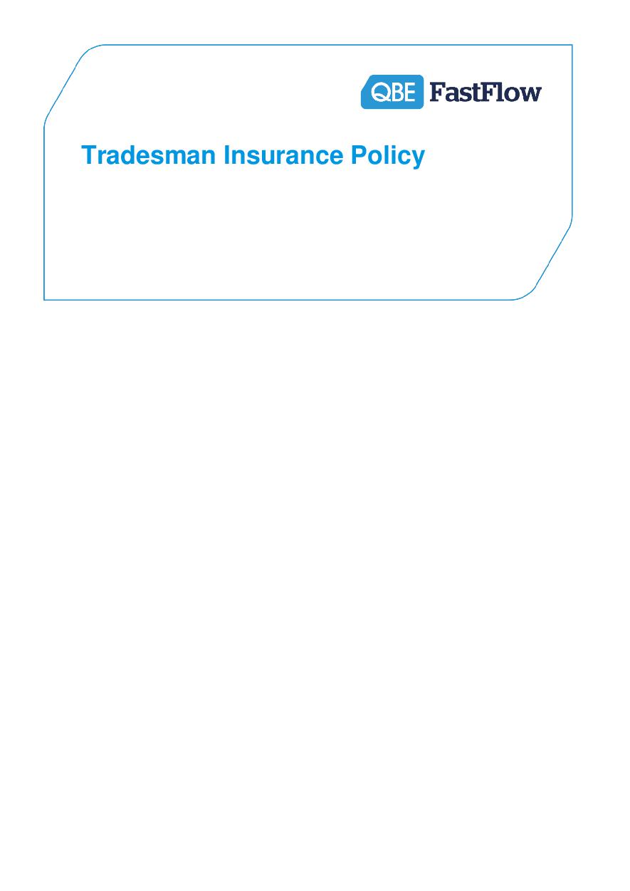 ARCHIVE - PTRA040913 Tradesman Insurance Policy