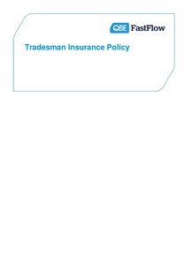 ARCHIVE - PTRA040913 Tradesman Insurance Policy