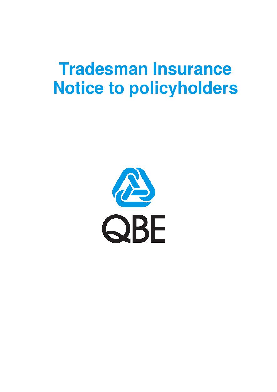 Tradesman Notice to Policyholders (PDF 209Kb)